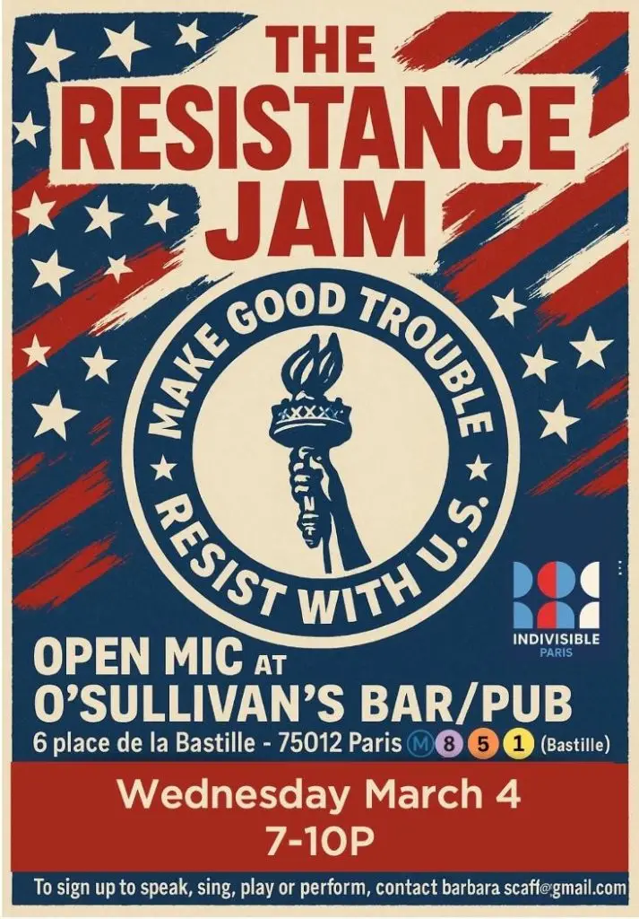 flyer for resistance jam for march 26
